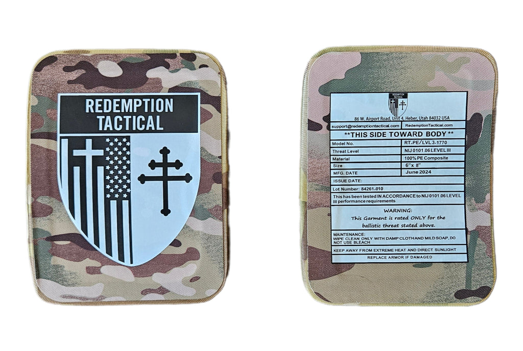 (PAIR) Level III 6x8" Side Plates (Lightweight PE Material)